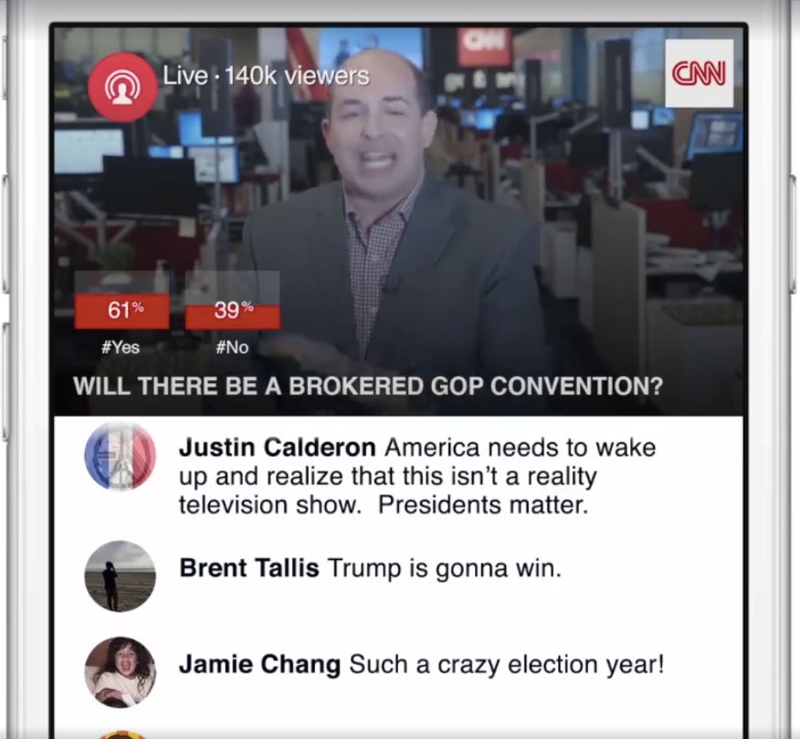 CNN Facebook直播範例