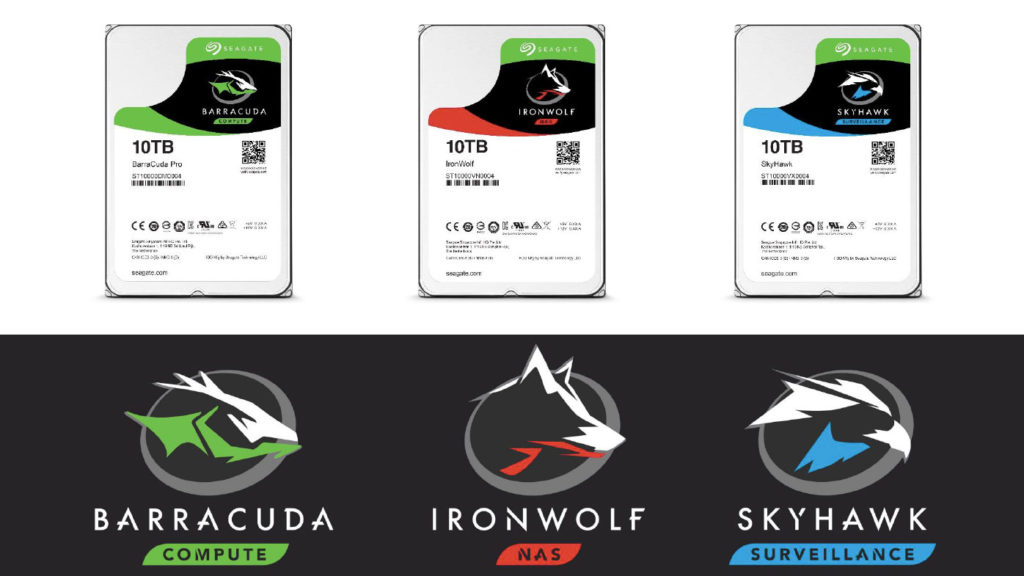 希捷科技BarraCuda、IronWolf、SkyHawk三種硬碟