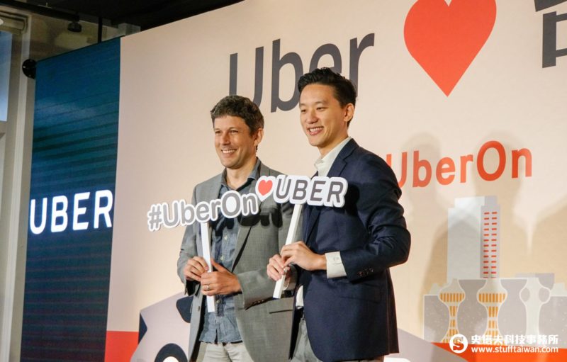 Uber亞太總經理Mike Brown，以及台灣區總經理顧立楷