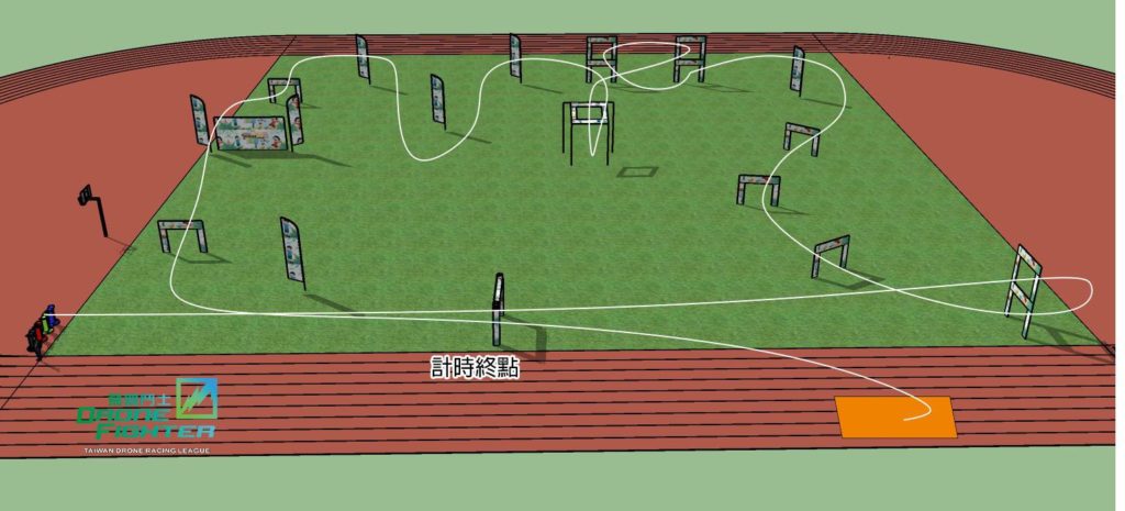 「專業飛手競速賽」賽道路線圖