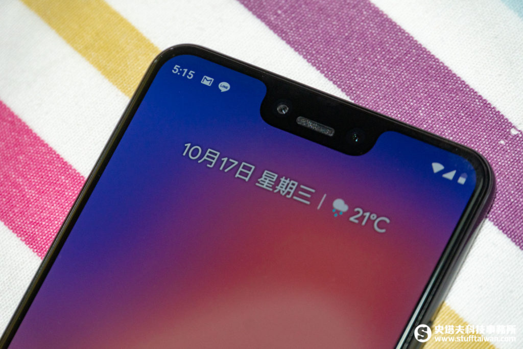 Pixel 3 XL瀏海特寫